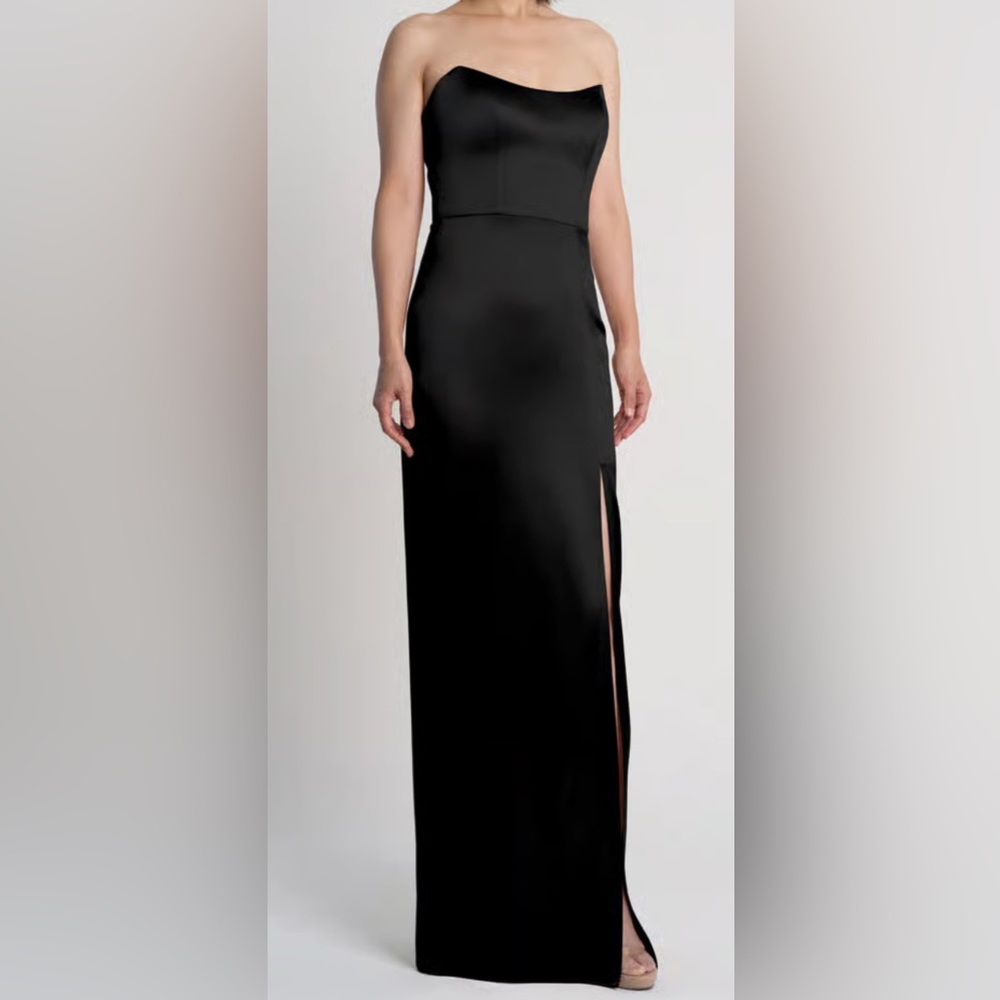 Jenny Yoo Nadia Black Strapless Dress NWT